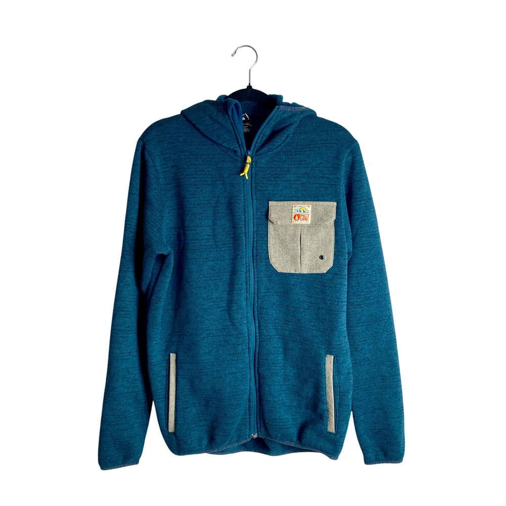 Picture Organic Mens M Full Zip Fleece Hoodie Sweater Jacket Gorpcore Hiker